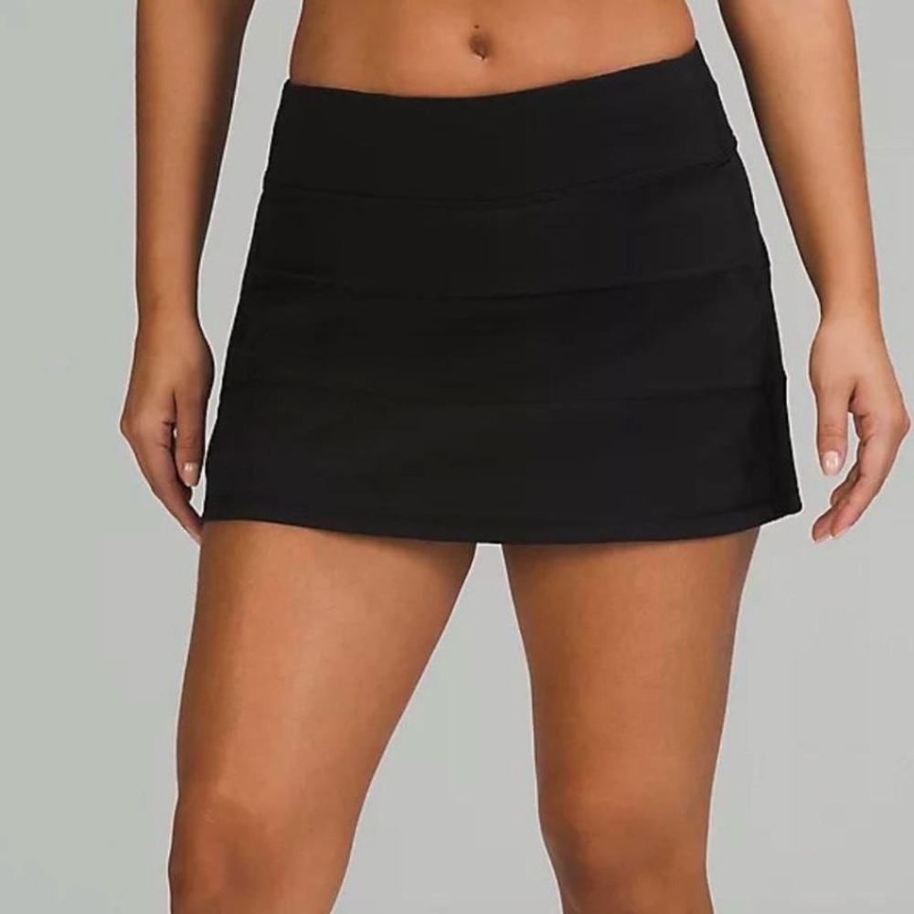 LULULEMON Pace Rival mid rise black tennis skirt